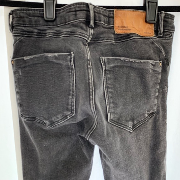 Zara Trafaluc Denimwear Dark Grey Ripped Skinny - Picture 5 of 6